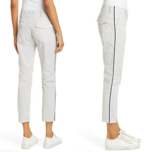 NILI LOTAN Jenna Side‎ Tape Crop Pants Dove Grey - Picture 3 of 15